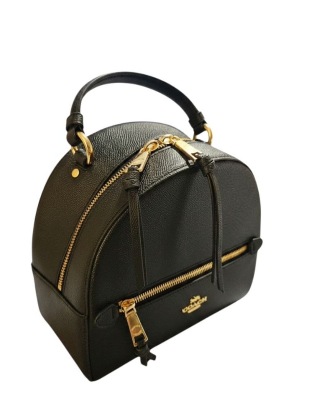 Coach Black Leather Mini Backpack One Size - Picture 3 of 14